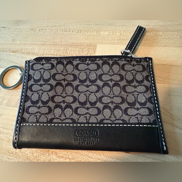 Coach Handbags - Coach Black and Cream Signature Wallet